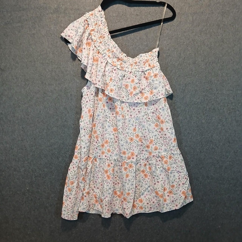 Wildfox S mini Dress cottagecore boho prairie beachy one shoulder peasant soft